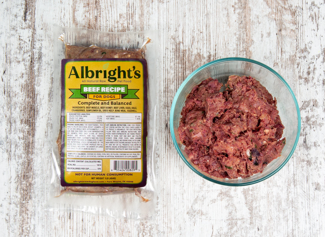 Raw Beef Pet Food For Dogs & Cats, Complete & Balanced