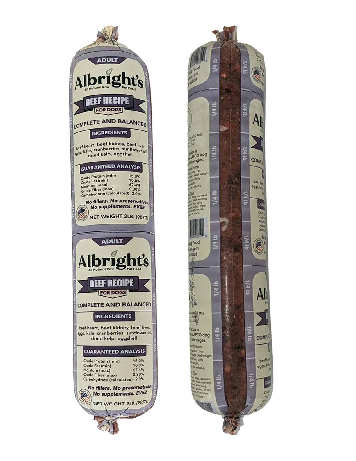 Raw Beef Pet Food For Dogs & Cats, Complete & Balanced